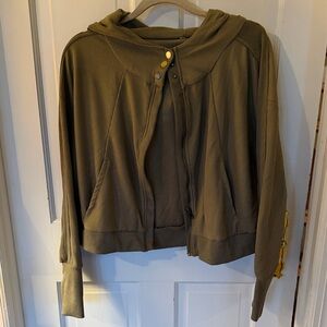 Olive Green Hooded Women's Jacket
